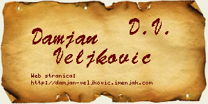 Damjan Veljković vizit kartica